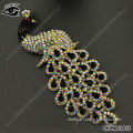 Fashion Rhinestone Brooches Peafowl Design crystal AB golden color for clothing